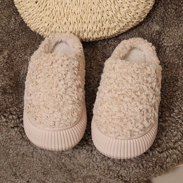 Bouclé wool slippers