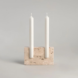 Travertine Candle Holder